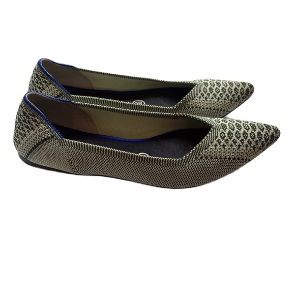 Rothy’s Pistachio Python Pointed Toe Flat Rare Retired Unicorn Size 8 Green - Picture 9 of 13